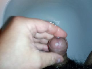 Wash my hairy cock after pissing