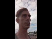 Preview 4 of CAUGHT! Public Rooftop Piss and Cum