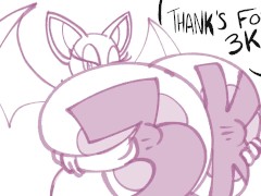 2k-3k Twitter celebration with Amy Rose and Rouge the Bat