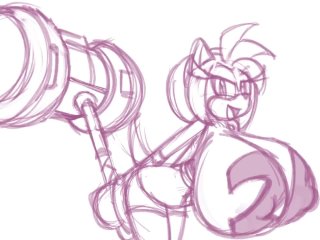 breast expansion, exclusive, animation, amy rose