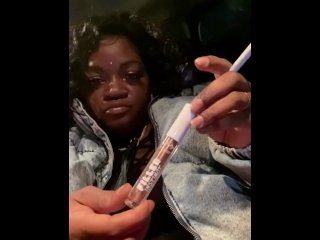 ebony smoking, ebony, vertical video, ebony goddess