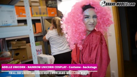 Backstage video from cosplay photoshoot with Adelle Unicorn