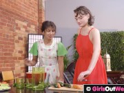 Preview 6 of Lesbian hottie gets her hairy cunt fucked with cucumber