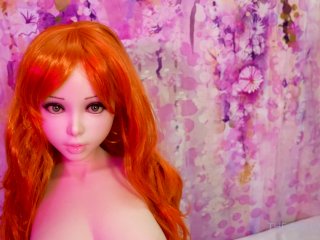 sex doll unboxing, red head, tpe doll, silicone ariel