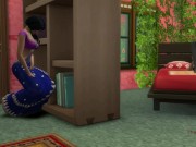 Preview 3 of Sims 4, Indian lesbian milf stepmother caught stepdaughter masturbating