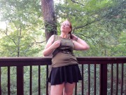 Preview 3 of Pigtailed Redhead Stops To Play With Herself On A Hike In The Woods