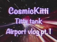 Video Great Reactions Flashing Tits in Airport Flashing Big Titty public tank top