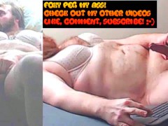 Foxy Peg My Ass in a Blue Dress with Fox tail Butt Plug Cums multiple Times Sexy Little Play Hot!