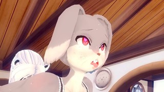 Hentai 60 FPS Cute Bunnygirl Anal & Deepthroat Yiff Furry Pov