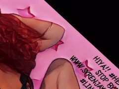 Red Head MILF Syren Jaymes Masturbates to Lesbian Hentai and CUMS! WATCH NOW!