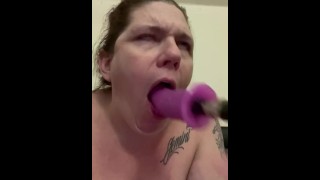 POV blow job with sex toy