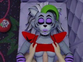 !Fixed! White guy tits fuck Roxanne Wolf Five Nights at Freddy's Security Breach tits job cum mouth