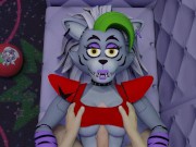 Preview 2 of !Fixed! White guy tits fuck Roxanne Wolf Five Nights at Freddy's Security Breach tits job cum mouth