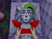 Preview 4 of !Fixed! White guy tits fuck Roxanne Wolf Five Nights at Freddy's Security Breach tits job cum mouth