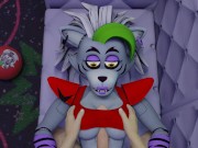 Preview 5 of !Fixed! White guy tits fuck Roxanne Wolf Five Nights at Freddy's Security Breach tits job cum mouth