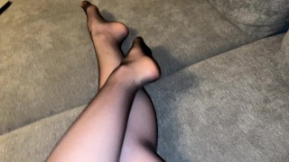 Kousen benen close-up voor mijn voetfetisjist