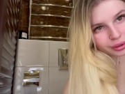 Preview 1 of Horny blonde penetrates herself in her favorite way and has a powerful orgasm