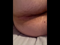 Multiple farts coming from chubby guy’s pink butthole