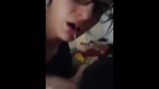 Homemade Throat Fuck Cum In Mouth