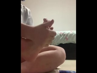 Creaming up my feet after a shower