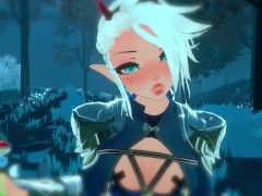 18+ ASMR VR RP Hot Elven Girl heals you up with her tongue LEWD Ear Licks - Kissing - Moaning