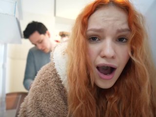 OMG I got Stuck in the Fucking Fridge and my Stepbrother Fucked me in my Pussy and Cum inside!