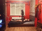 Preview 2 of Dominatrix Nika tied her slave with ropes and fucked him with a strapon in the ass. Face seat.