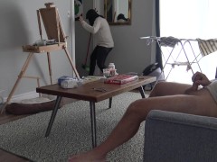 انتهيت من التنظيف له وقال أريد أن أريكم قضيبي الكبير ARAB SYRIAN CLEANING MAID FIRST TIME - Screenshot 2 of 16 - Big Boobs