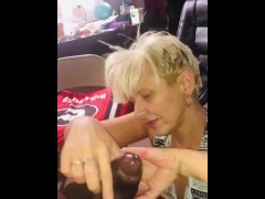 Sucking all kinds of dick! All kinds!