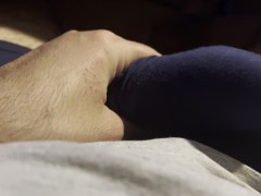 Would you worship my big bulge? Uncut cock under my boxer