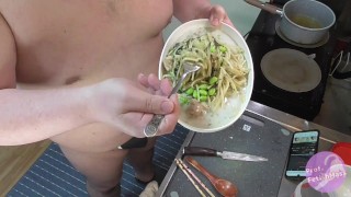 [Prof_FetihsMass] Doe het rustig Aan Japans eten! [Melk spaghetti met kip en zeewier