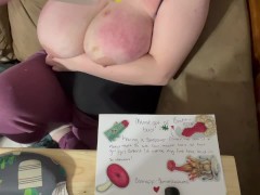 raw version - lotioning tits & begging for bud