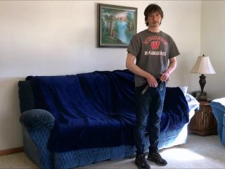 Amateur strip and cumshot
