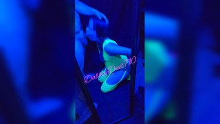 Blacklight Shenanigans After The Photoshoot Riding Daddies' Cock