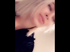 Layna lets fuck with dildo in bathroom