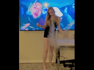 solo female, cannabis, music video, booty shorts