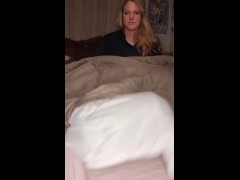 Video 6'5 Tall Blonde showing off her massive features what a tease!