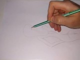 Drawing a beautiful Japanese girl from the back