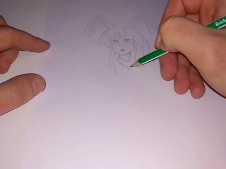 big boobs, anime hentai, drawing, sfw