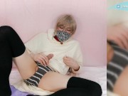 Preview 4 of Femboy Leisurely Masturbating and Huge Cumshot