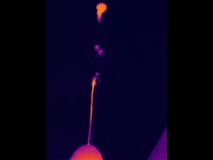 Hot Cum shot by Infrared Thermal Camera