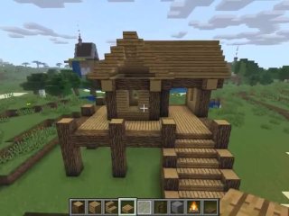 minecraft, lake house, game, house