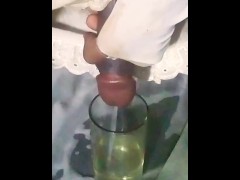 Tasting my own pee and cum for the first time.