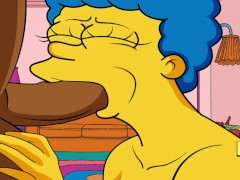 CHEATING MARGE SUCKS CARL'S COCK SIMPSONS PORN