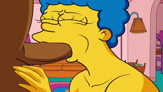CHEATING MARGE SUCKS CARL'S COCK SIMPSONS PORN