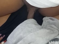 Made ugly bitch cover her face to suck my bbc