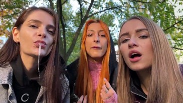 Вас Останавливают Неизвестные Девушки, Чтобы Унизить - Тройной Плевок От Первого Лица На Публике