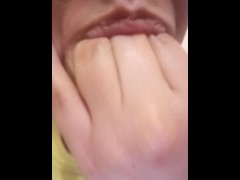 Licking piss off my fingers