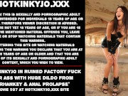 Preview 1 of Hotkinkyjo in ruined factory fuck her ass with huge dildo from mrhankey & anal prolapse
