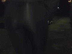 Video Spontaneous risky pull out fuck in front of a public café on our night walk